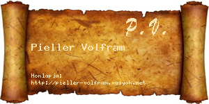 Pieller Volfram névjegykártya
